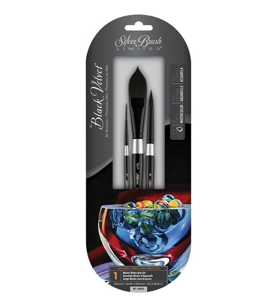 Black Velvet Watercolor 3 Pc -kpl.p.