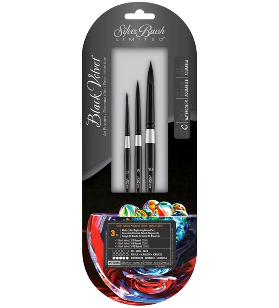 Black Velvet 3 Pc Beginning Round W/C Set -kpl.p.