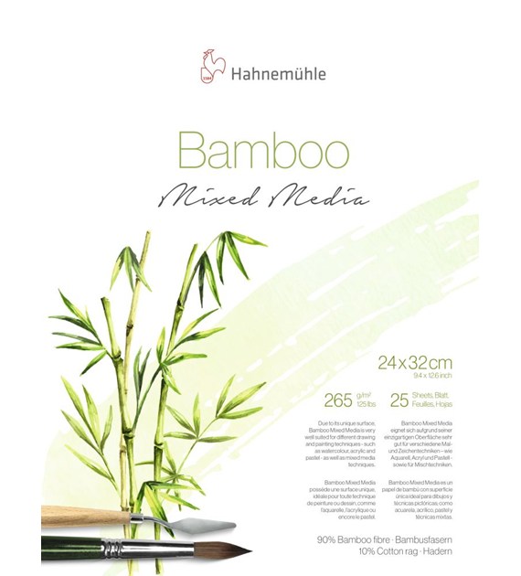 MixedMediaBlock  Bamboo  265gsm 24x32cm 25k