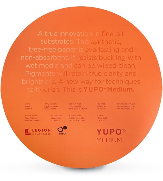Yupo blok koło 30,48cm 200g 10ark