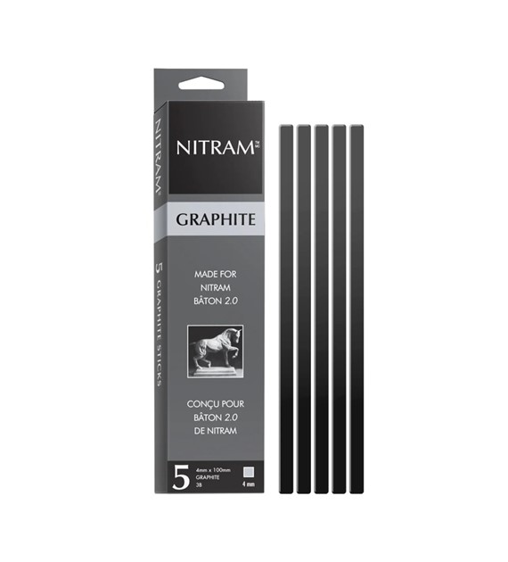 NITRAM Graphite 4mm Refills 3B 5szt - do baton 2