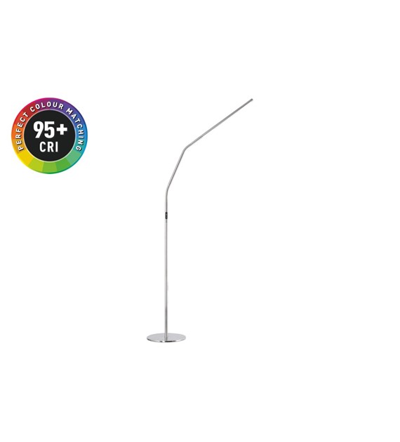 Slimline 4 Floor Lamp - Brushed Steel