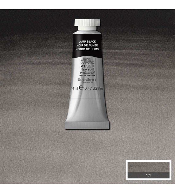 AWC 14ML LAMP BLACK -Farba akwarelowa w tubie