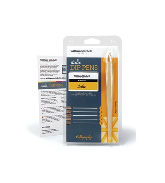 Pióro do kaligrafii - zestaw Italic 5 stal.