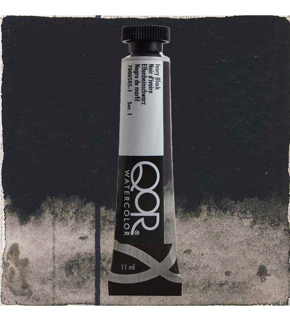 QoR 11ml Ivory Black -akwarela