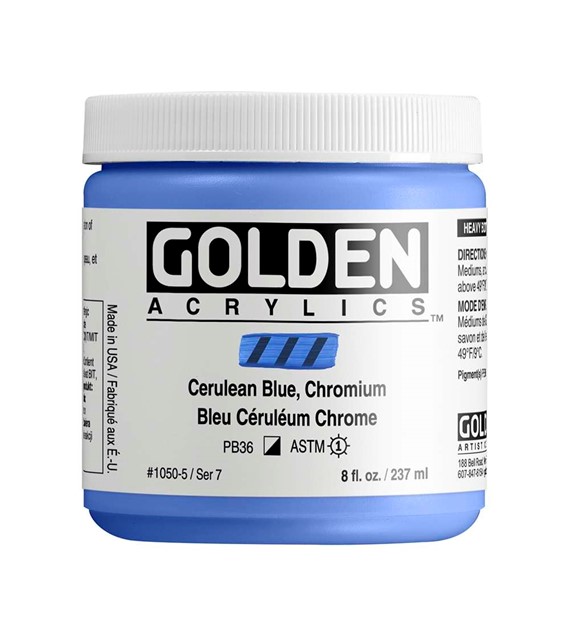 Golden HB Cerulean Blue Chromium 236ml -farba