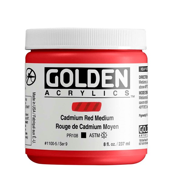 Golden HB C.P. Cadmium Red Medium 236ml -farba