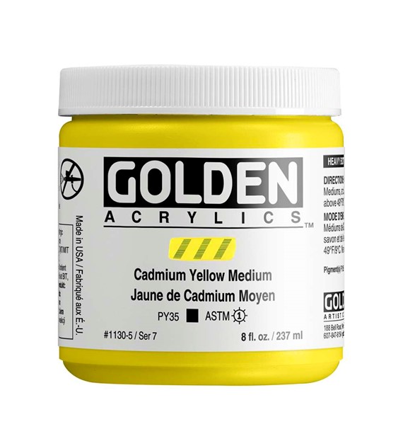 Golden HB C.P. Cadmium Yellow Medium 236ml -farba