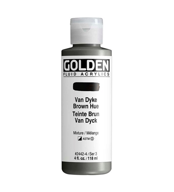 Golden Fl. Hist. Van Dyke Brown Hue 118ml -farba