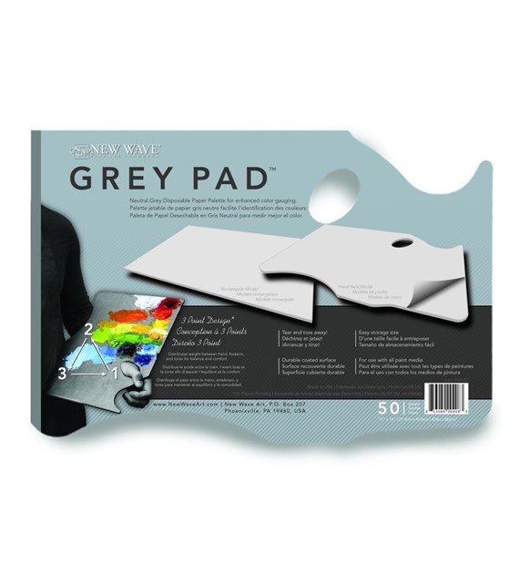 Grey Pad Hand - paleta malarska w bloku 50 arkuszy