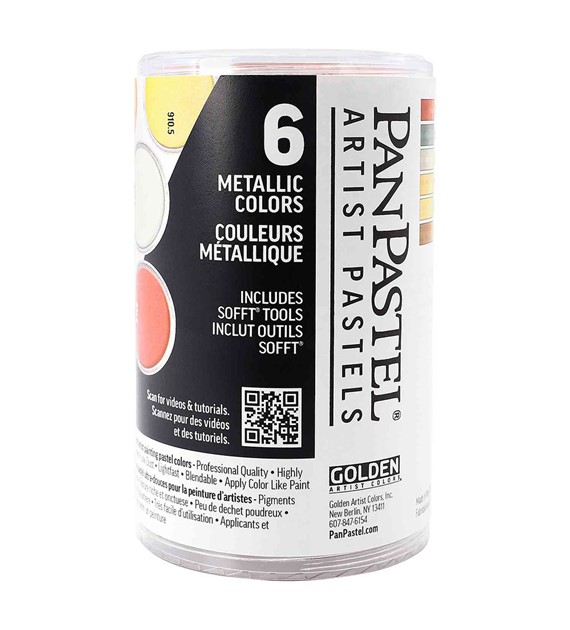 PanPastel Zestaw 6 kolorów metalicznych-pełna gama