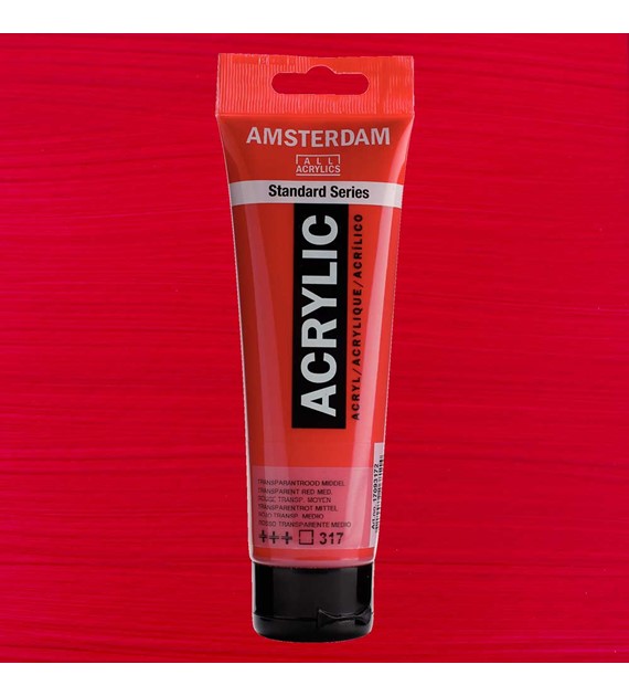 Amsterdam Acrylic 120 ML.TRANSP.RED MD.