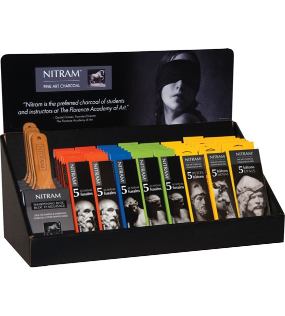 NITRAM Charcoal Display zestaw węgli rysunkowych