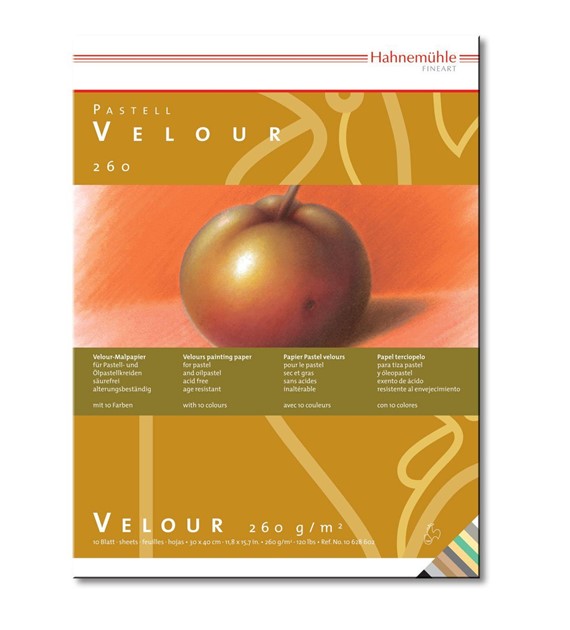 Pastel paper Velour Pad 10 colours 260gsm 30x40cm