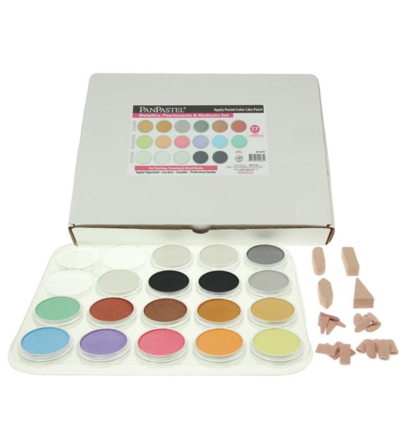 PanPastel Zestaw 17 kol. metal,pearls,media+ tools