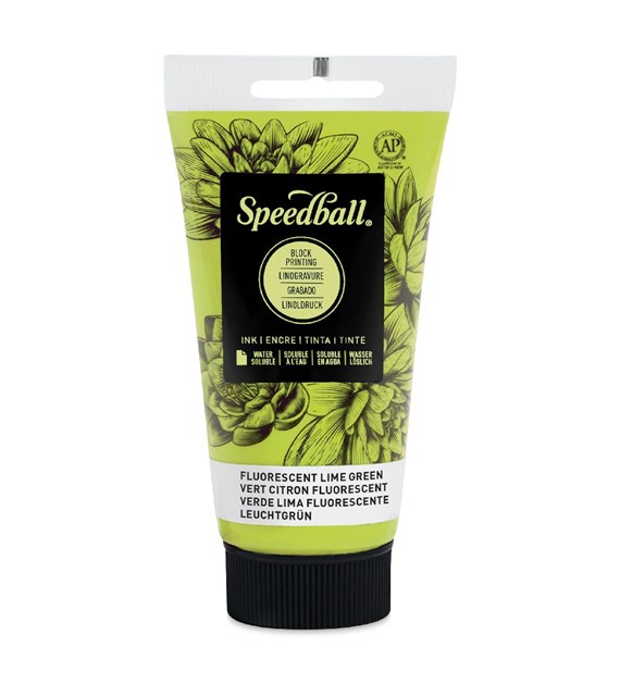 SB Water-Soluble Block Ink Fluo Lim Geen 75ml