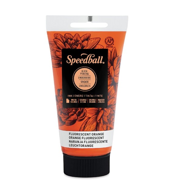 SB Water-Soluble Block Ink Fluo Orang 75ml