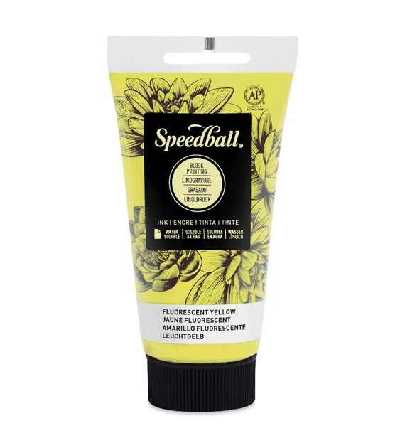 SB Water-Soluble Block Ink Fluo Yellow 75ml - farb