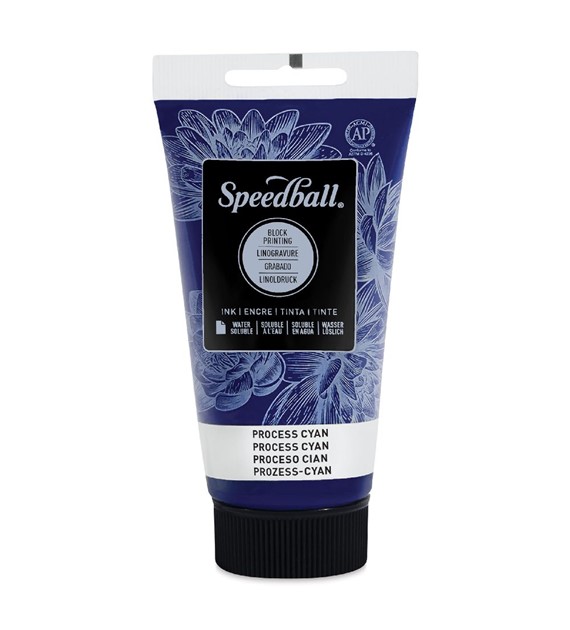 SB Water-Soluble Block Printing Ink Proc.Cyan 75ml