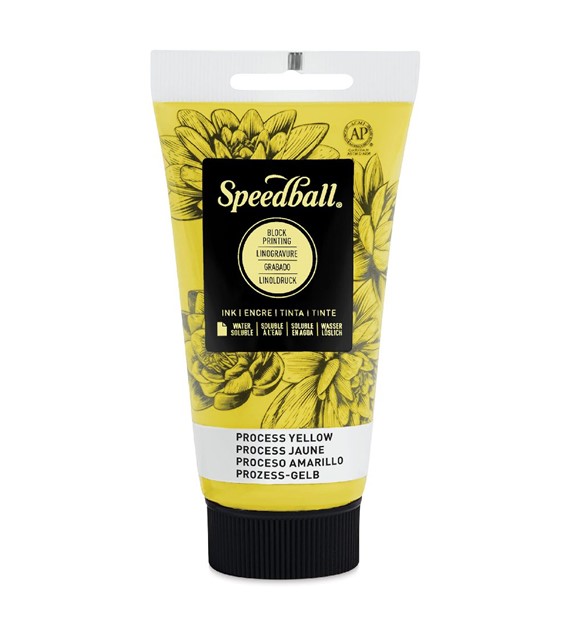 SB Water-Soluble Block Printing Ink Proc.Yell 75ml