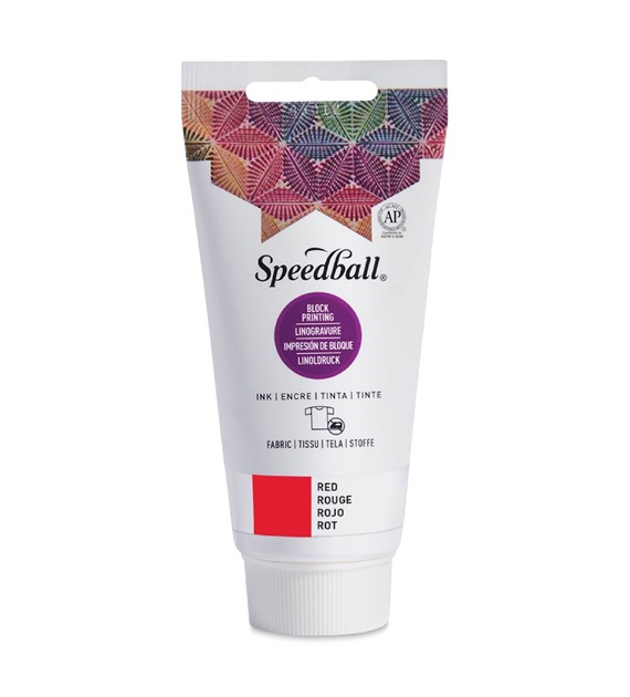 SB Fabric Block Printing Ink Red 75ml - farba