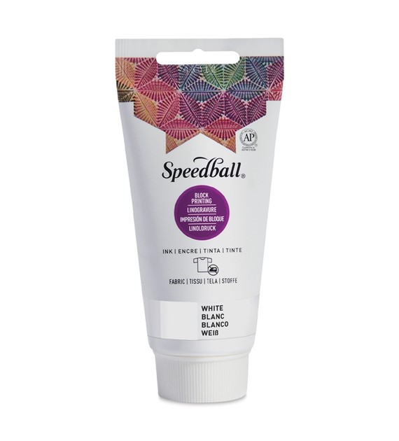SB Fabric Block Printing Ink White 75ml - farba