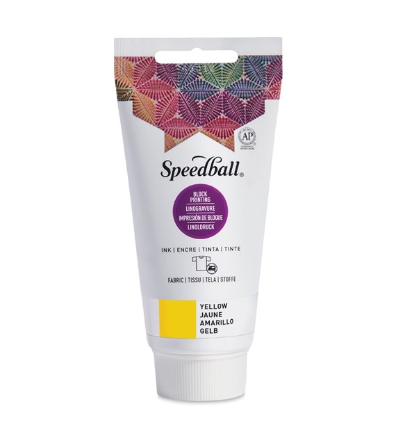 SB Fabric Block Printing Ink Yellow 75ml - farba