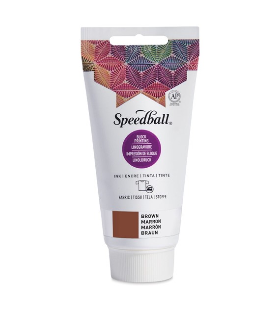 SB Fabric Block Printing Ink Brown 75ml - farba