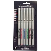 Pisaki Elegant Writer Pen Fine 2,0mm Assorted 6szt