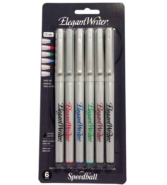 Pisaki Elegant Writer Pen Fine 2,0mm Assorted 6szt