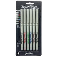 Pisaki Elegant Writer Pen Med. 2,5mm Assorted 6szt