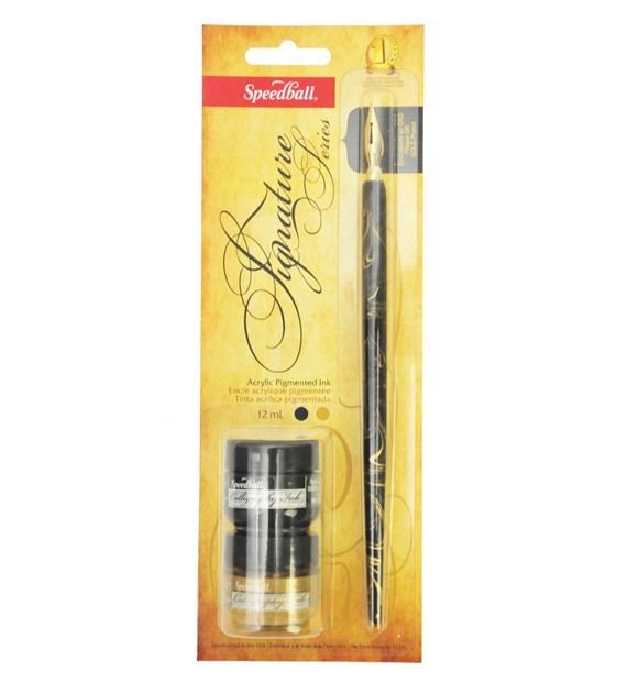 Zestaw do kaligrafii Signature Gold & Black ink