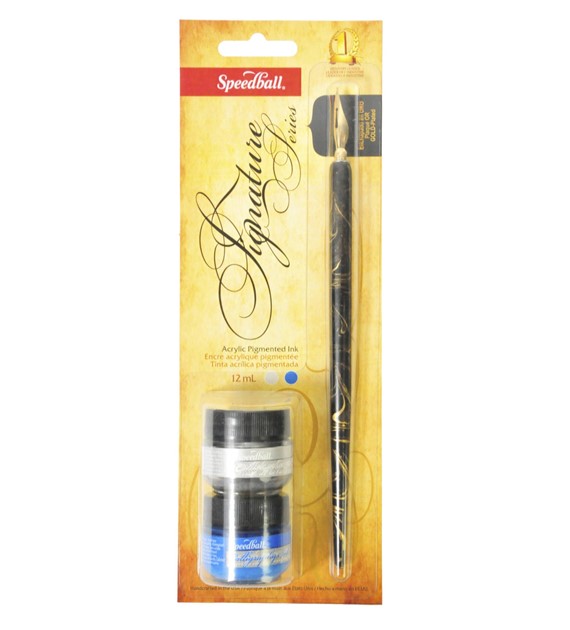 Zestaw do kaligrafii Signature Blue & Silver Ink