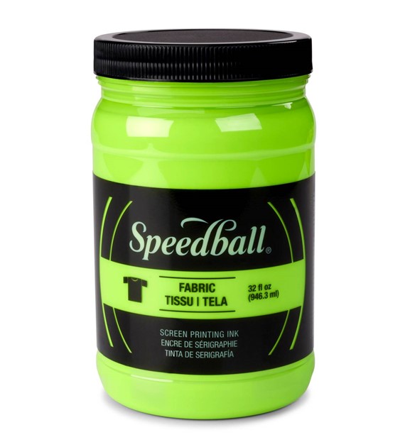 SB Fabric Fluor Screen Printing Ink LIME GRN 946ml
