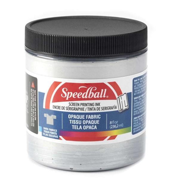 SB Opaque Fabric Screen Print Ink Silver 236ml