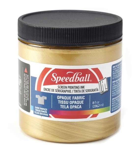 SB Opaque Fabric Screen Print Ink Gold 236ml