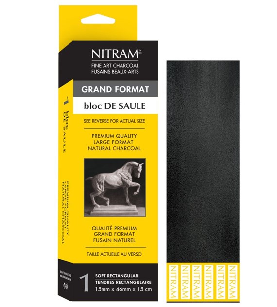 NITRAM Węgiel rysunkowy natur. 15x46mm - 1szt