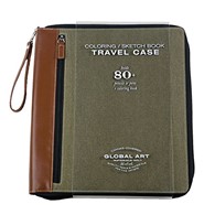 SB Global Art Large Travel Case 28x32 -Olive/Brown