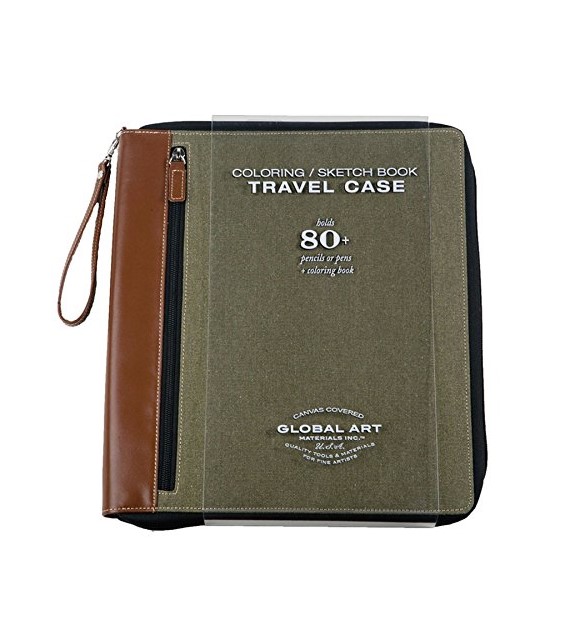 SB Global Art Large Travel Case 28x32 -Olive/Brown