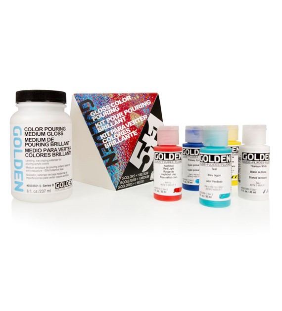 Golden Color Pouring Set Gloss - komplet