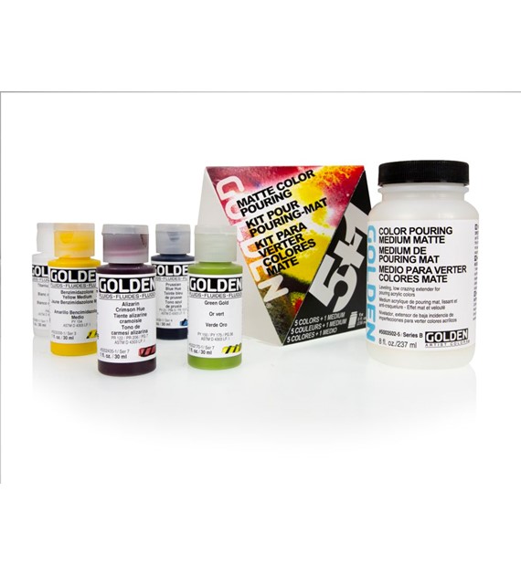 Golden Color Pouring Set Matte - komplet