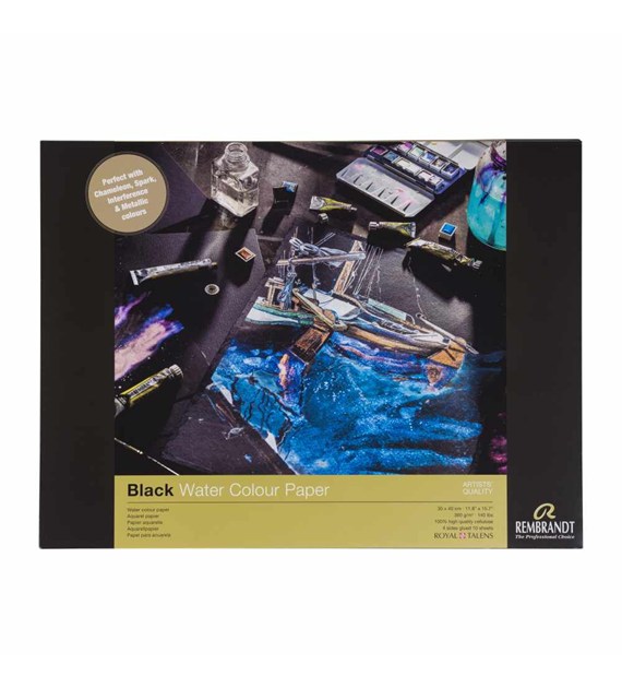 Rembrandt WC Black Paper 30x40 360g 10ark -blok