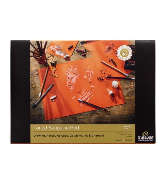 Rembrandt Toned Sanguine Red A4 180g 50ark -blok
