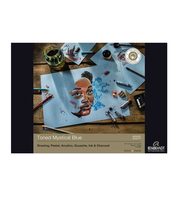 Rembrandt Toned Mystical Blue A3 180g 50ark -blok