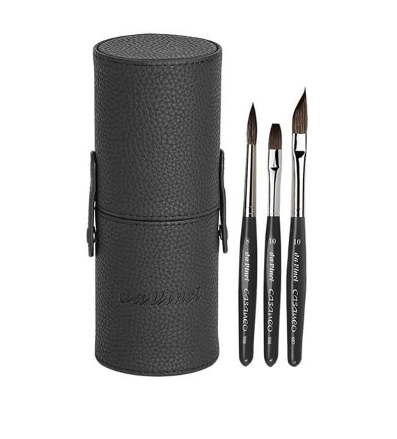 Da Vinci CASANEO Zestaw 3 pędzli + czarny tubus
