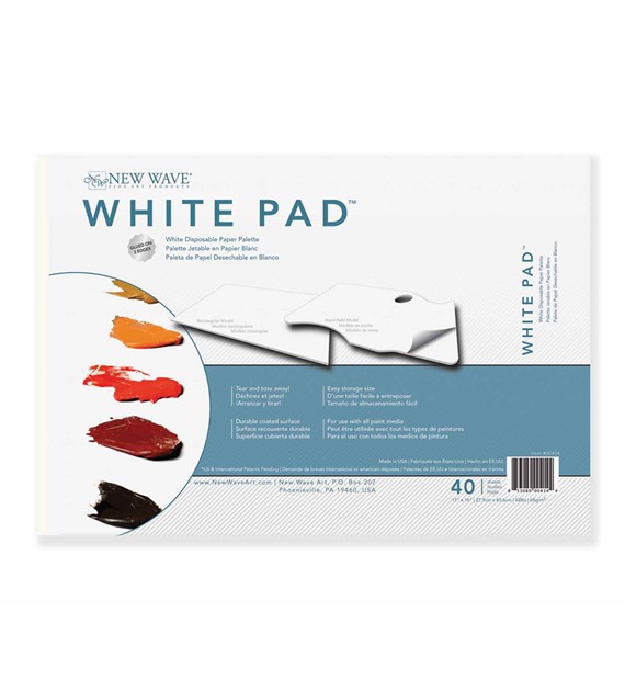 White Pad disposable palette Rectangular Model