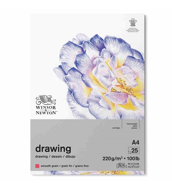 WN Drawing Pad Smooth A4 220g 25ark - blok