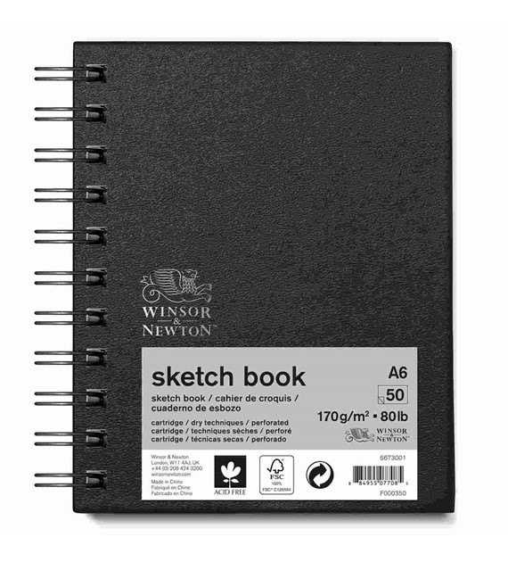 WN Sketch Book A6 170g 50ark - szkic.książk.spiral