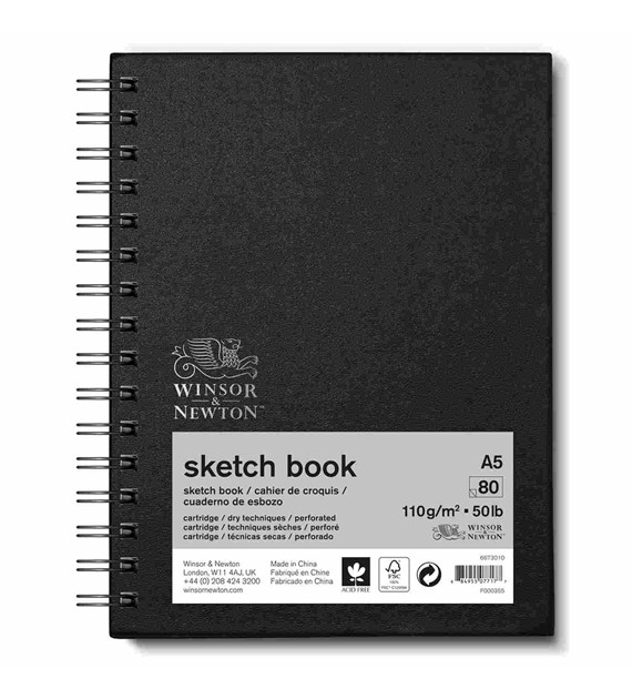 WN Sketch Book A5 110g 80ark - szkic.książ.spiral
