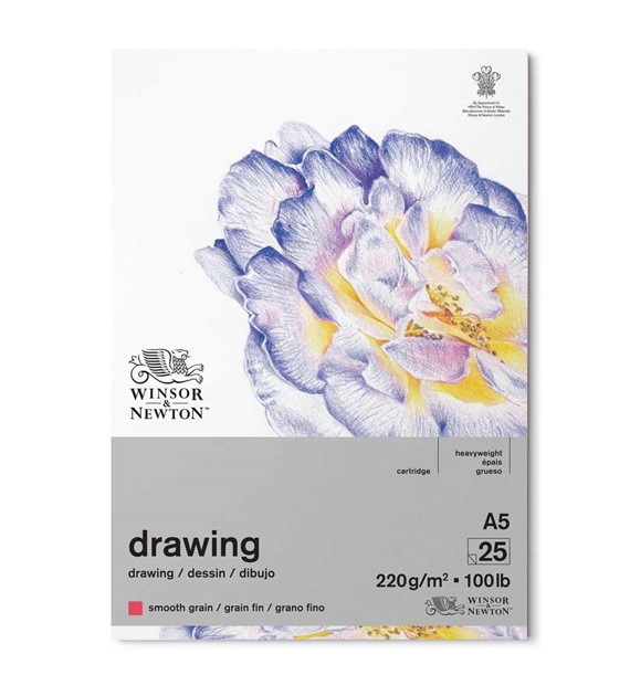 WN Drawing Pad Smooth A5 220g 25ark - blok